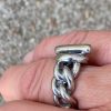 DCH Curb Chain Ring T-bar Stainless Steel Silver - Image 2