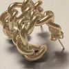 DCH Curb Chain Earrings Stainless Steel Gold - Image 2