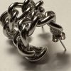 DCH Curb Chain Earrings Stainless Steel Silver - Image 2