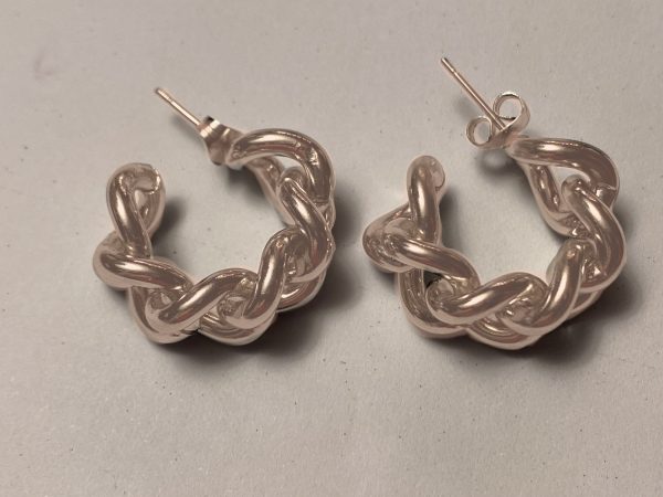 DCH Curb Chain Earrings Stainless Steel Rosé