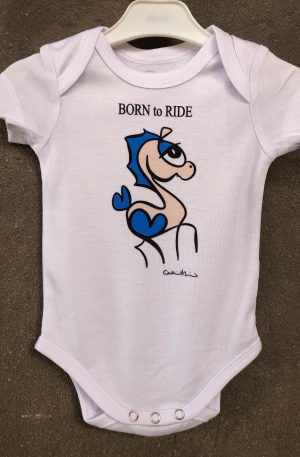 DCH Baby Body Shortsleeve Born to Ride Blue