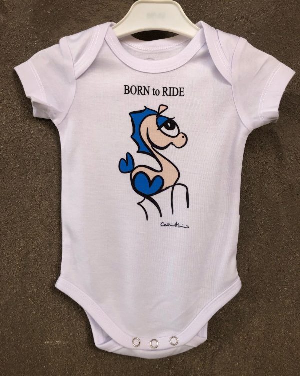 DCH Baby Body Shortsleeve Born to Ride Blue